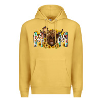 Antique Gold mom highland cow Premium Hoodie - RacoonDesign