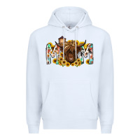White mom highland cow Premium Hoodie - RacoonDesign