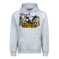 Heather Grey blessed Urban Hoodie - CowhideDigitalArt