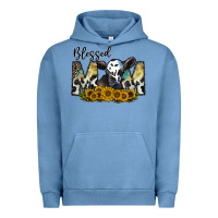 Pigment Pebble Blue blessed Urban Hoodie - CowhideDigitalArt