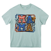 Arona Army Veteran mama leopard frame 4th of July Heavy Core Tee - LillyAllenDesigns