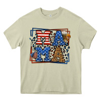 Mossy Army Veteran mama leopard frame 4th of July Heavy Core Tee - LillyAllenDesigns
