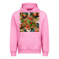 Fuchsia Pink christmas leopard chicken Urban Hoodie - FaDigitalArtStudio