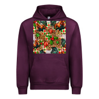 Mauve Wine christmas leopard chicken Urban Hoodie - FaDigitalArtStudio