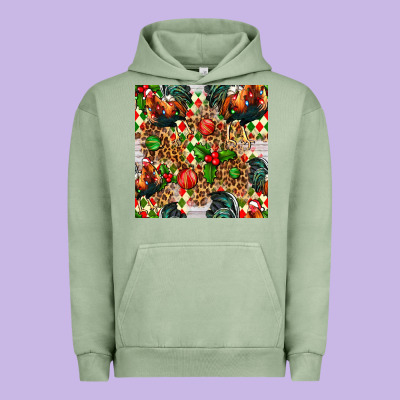 Christmas Leopard Chicken Urban Hoodie Designed By Fadigitalartstudio