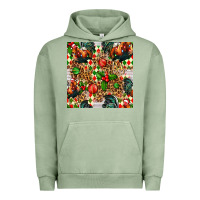 Pigment Oil Green christmas leopard chicken Urban Hoodie - FaDigitalArtStudio