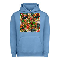 Pigment Pebble Blue christmas leopard chicken Urban Hoodie - FaDigitalArtStudio