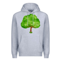 Heather Grey tree Premium Hoodie - FaDigitalArtStudio