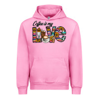 Fuchsia Pink coffee İs mt love Urban Hoodie - CowhideDigitalArt