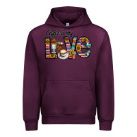 Mauve Wine coffee İs mt love Urban Hoodie - CowhideDigitalArt