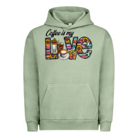 Pigment Oil Green coffee İs mt love Urban Hoodie - CowhideDigitalArt