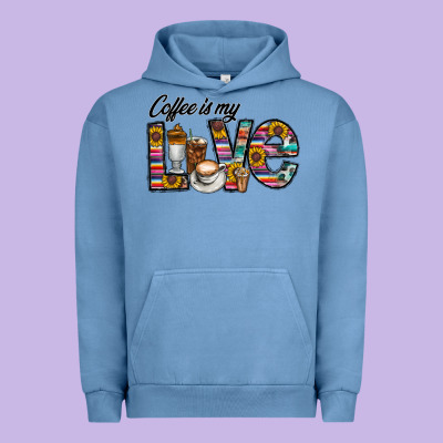 Coffee İs Mt Love Urban Hoodie Designed By Cowhidedigitalart