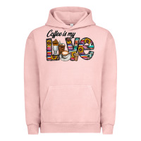 Pigment Salmon coffee İs mt love Urban Hoodie - CowhideDigitalArt