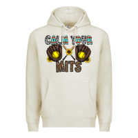 Oatmeal Heather calm your mits Premium Hoodie - CowhideDigitalArt