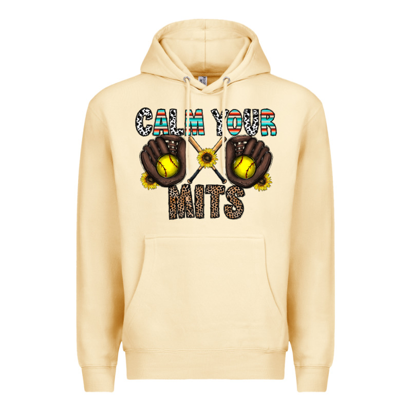 Calm Your Mits Premium Hoodie by CowhideDigitalArt | Teevron