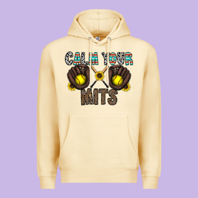 Calm Your Mits Premium Hoodie Designed By Cowhidedigitalart