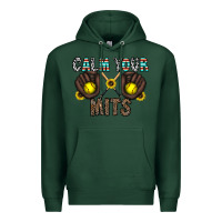 Sports Green calm your mits Premium Hoodie - CowhideDigitalArt