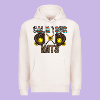 Calm Your Mits Premium Hoodie Designed By Cowhidedigitalart