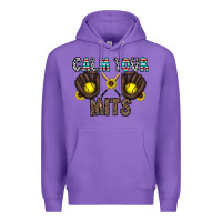 Purple calm your mits Premium Hoodie - CowhideDigitalArt