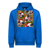 Cobalt christmas leopard cow Urban Hoodie - FaDigitalArtStudio