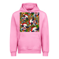 Fuchsia Pink christmas leopard cow Urban Hoodie - FaDigitalArtStudio