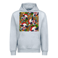 Heather Grey christmas leopard cow Urban Hoodie - FaDigitalArtStudio