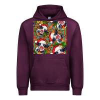 Mauve Wine christmas leopard cow Urban Hoodie - FaDigitalArtStudio