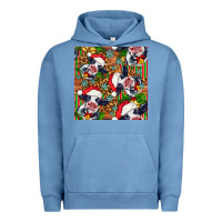 Pigment Pebble Blue christmas leopard cow Urban Hoodie - FaDigitalArtStudio
