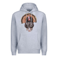 Heather Grey turkey Premium Hoodie - FaDigitalArtStudio