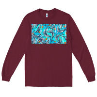 Burgundy humpback whale cup Long Sleeve Tee - BarkalooDesign