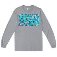 Heather Grey humpback whale cup Long Sleeve Tee - BarkalooDesign