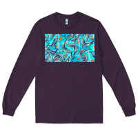 Plum humpback whale cup Long Sleeve Tee - BarkalooDesign