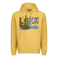 Antique Gold lake babe Premium Hoodie - HRA Design Shop