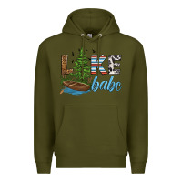 Army Green lake babe Premium Hoodie - HRA Design Shop