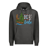 Charcoal Heather lake babe Premium Hoodie - HRA Design Shop