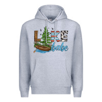Heather Grey lake babe Premium Hoodie - HRA Design Shop