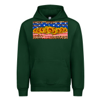 Forest Green usa flag sunflowers license plate Urban Hoodie - HRA Design Shop