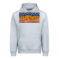 Heather Grey usa flag sunflowers license plate Urban Hoodie - HRA Design Shop