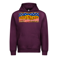 Mauve Wine usa flag sunflowers license plate Urban Hoodie - HRA Design Shop