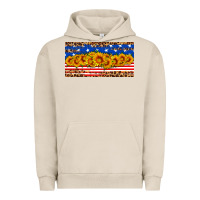 Pigment French Oak usa flag sunflowers license plate Urban Hoodie - HRA Design Shop