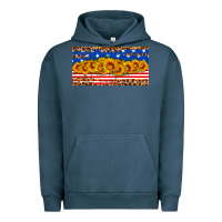 Pigment Midnight Navy usa flag sunflowers license plate Urban Hoodie - HRA Design Shop