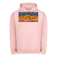 Pigment Salmon usa flag sunflowers license plate Urban Hoodie - HRA Design Shop