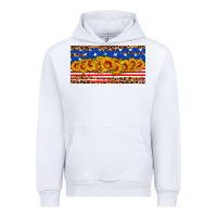 White usa flag sunflowers license plate Urban Hoodie - HRA Design Shop