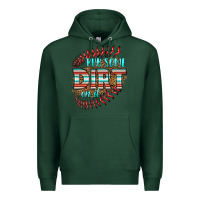 Sports Green rub some dirt on it softball Premium Hoodie - HRA Design Shop