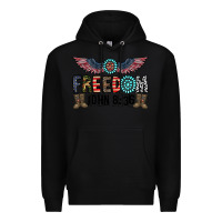 Black freedom john Premium Hoodie - CowhideDigitalArt