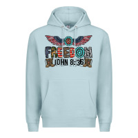 Blue Mist freedom john Premium Hoodie - CowhideDigitalArt