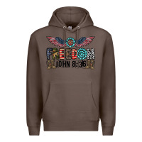 Coffee freedom john Premium Hoodie - CowhideDigitalArt