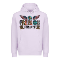 Lilac freedom john Premium Hoodie - CowhideDigitalArt