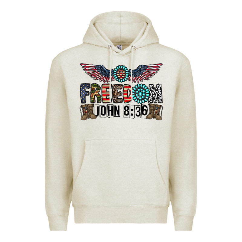 Freedom John Premium Hoodie by CowhideDigitalArt | Teevron
