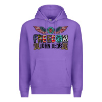Purple freedom john Premium Hoodie - CowhideDigitalArt